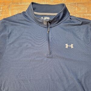 Under Armour‎ 1/4 Zip Cold Gear Pullover XXL Blue Men's Loose Fit Long Sleeves